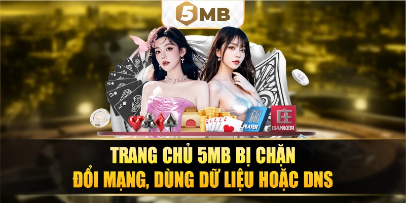 Trang chủ 5Mb bị chặn — đổi mạng, dùng dữ liệu hoặc DNS